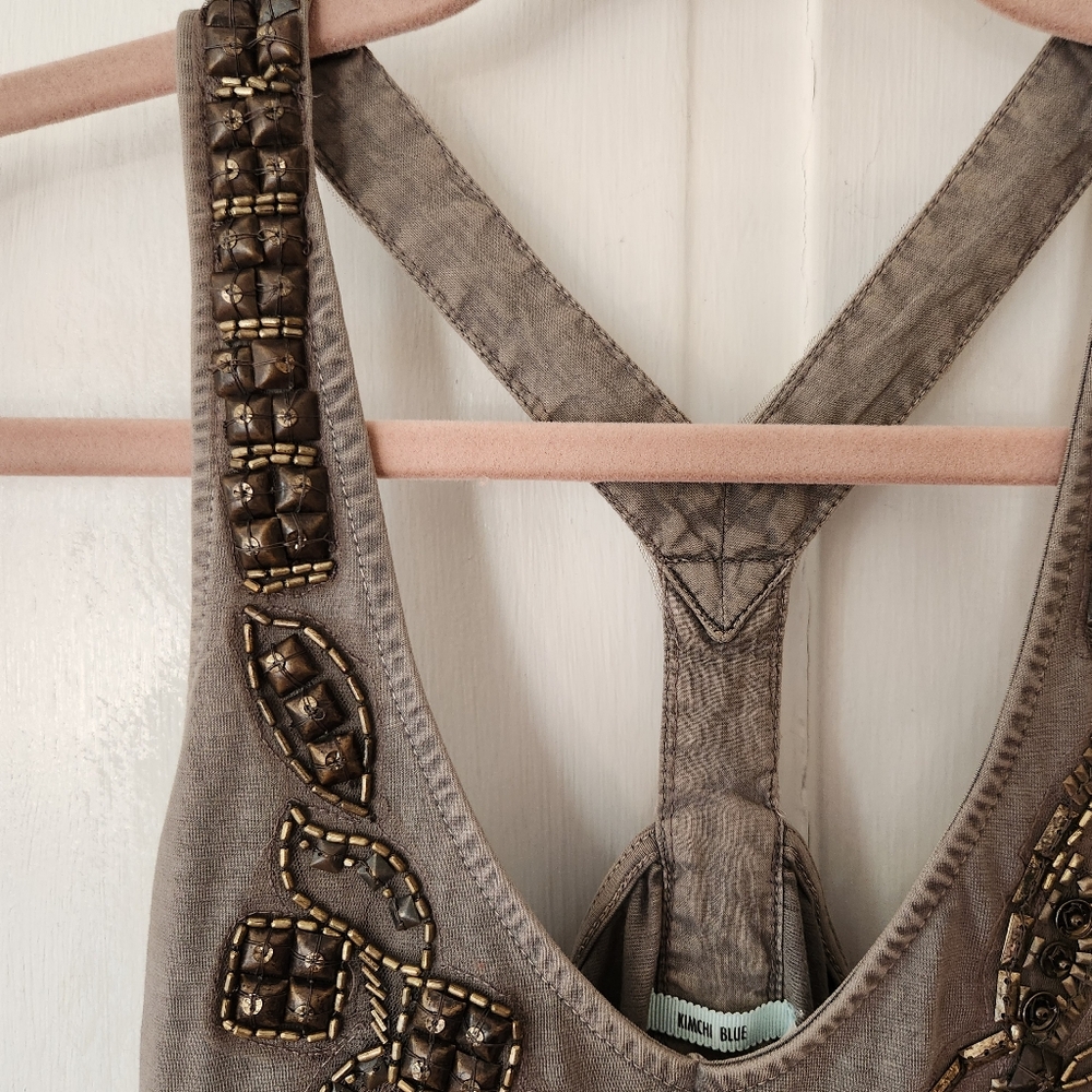 Urban Outfitters Metal Stud and Bead Detailing Keyhole Back Halter Dress - Picture 5 of 10
